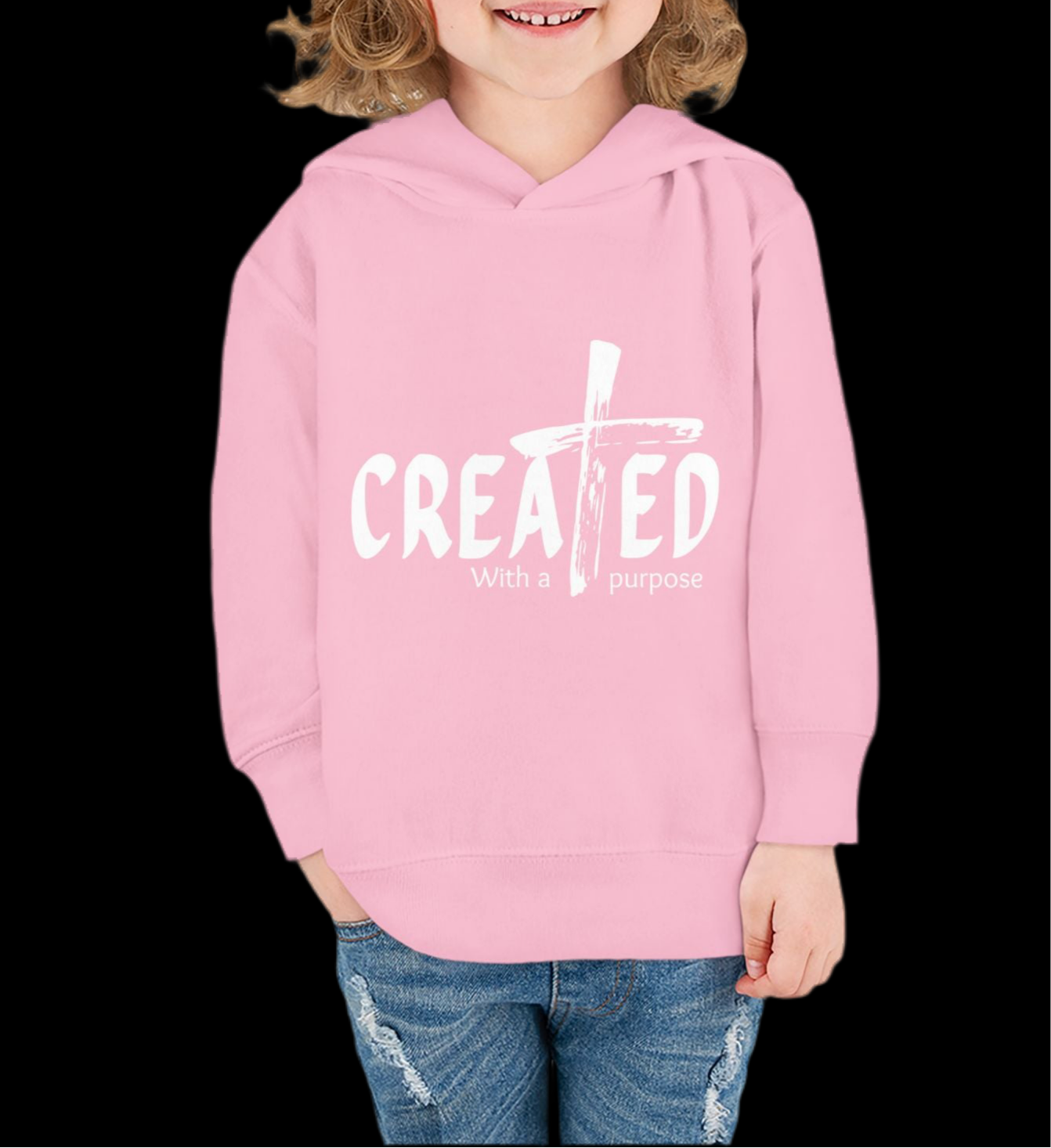 Toddler Hoodie, Created with purpose'
