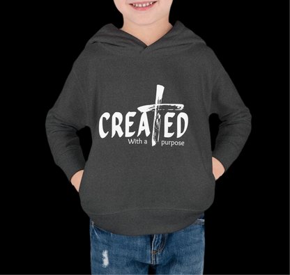 Toddler Hoodie, Created with purpose'