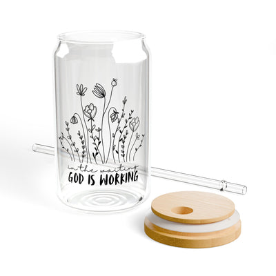 God is Working Sipper Glass