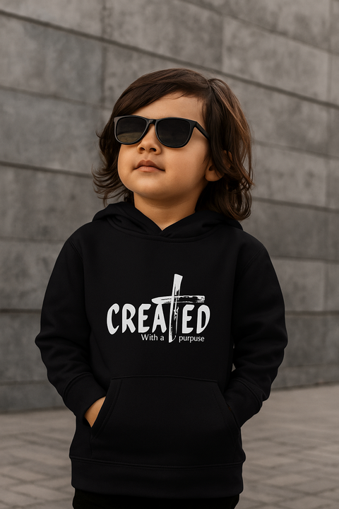 Toddler Hoodie, Created with purpose'