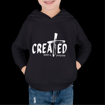 Toddler Hoodie, Created with purpose'