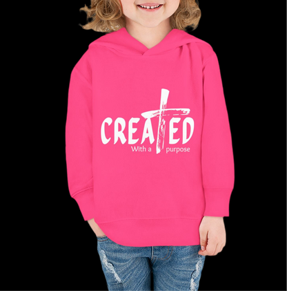 Toddler Hoodie, Created with purpose'