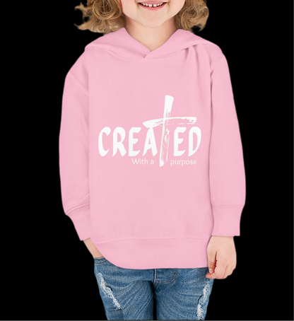 Toddler Hoodie, Created with purpose'